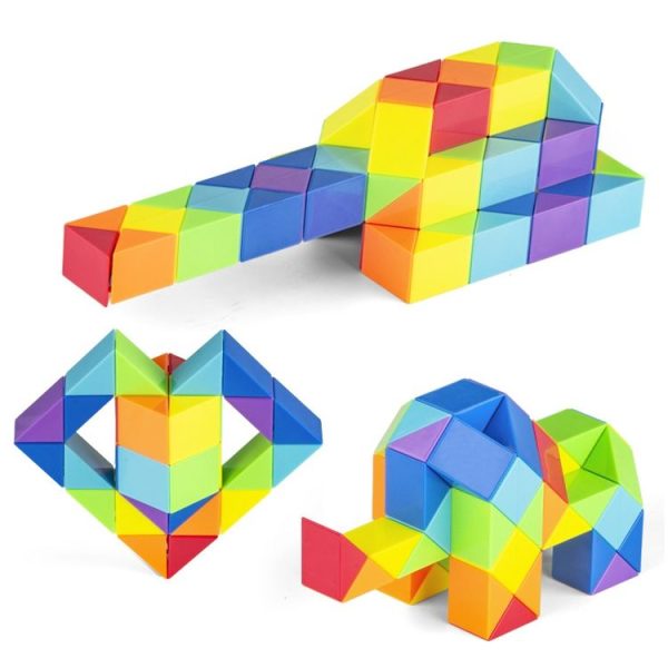 Children Puzzle Toy Color Variety Segment Magic Ruler, Spec: Macaron-48 Sections - Image 5