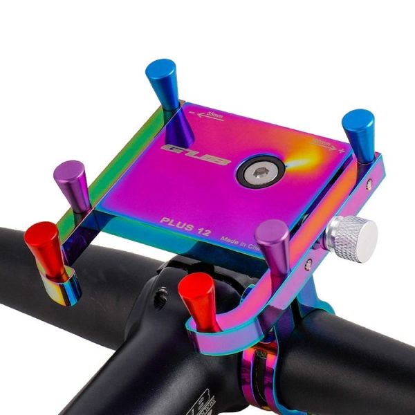 GUB Plus 12 Mountain Bike Aluminum Alloy Electric Plated Colorful Mobile Phone Frame (Colorful) - Image 2