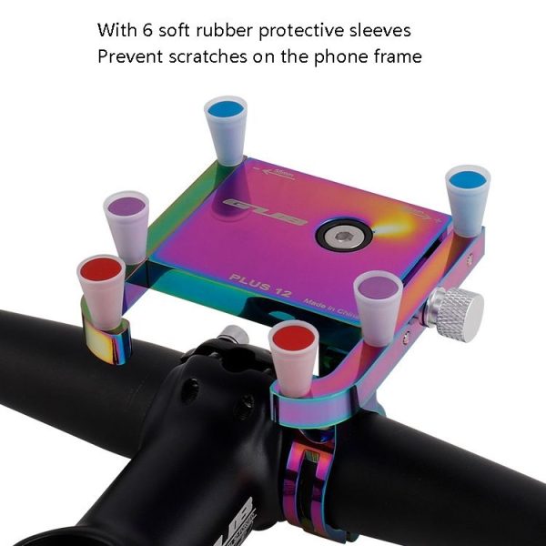 GUB Plus 12 Mountain Bike Aluminum Alloy Electric Plated Colorful Mobile Phone Frame (Colorful) - Image 7