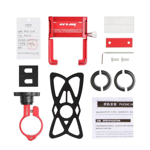 GUB P20 Mountain Bike Aluminum Alloy Mobile Phone Bracket (Black Silver) - Image 7