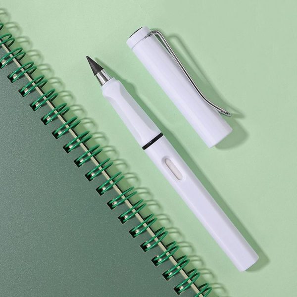 5 PCS No Ink No Need To Sharpen Drawing Sketch Pen Not Easy To Break Erasable HB Writing Pencil (White)