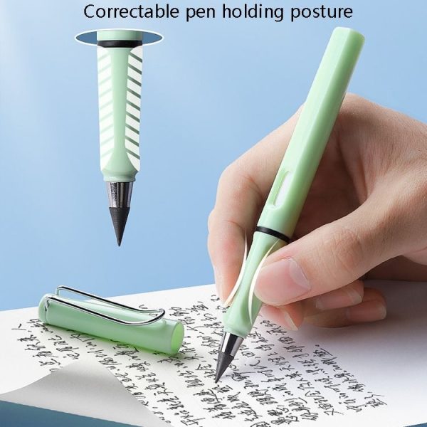 5 PCS No Ink No Need To Sharpen Drawing Sketch Pen Not Easy To Break Erasable HB Writing Pencil (White) - Image 4