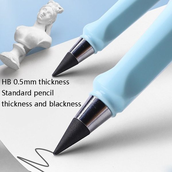 5 PCS No Ink No Need To Sharpen Drawing Sketch Pen Not Easy To Break Erasable HB Writing Pencil (White) - Image 5