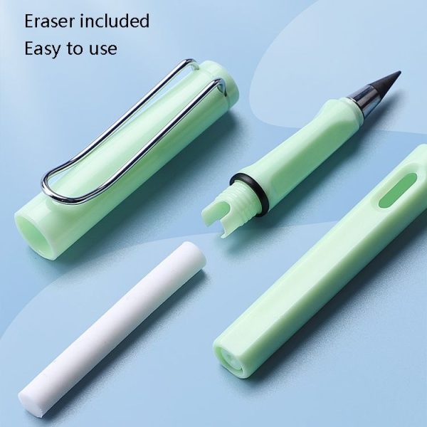 5 PCS No Ink No Need To Sharpen Drawing Sketch Pen Not Easy To Break Erasable HB Writing Pencil (White) - Image 6