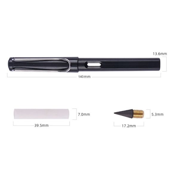 5 PCS No Ink No Need To Sharpen Drawing Sketch Pen Not Easy To Break Erasable HB Writing Pencil (White) - Image 7