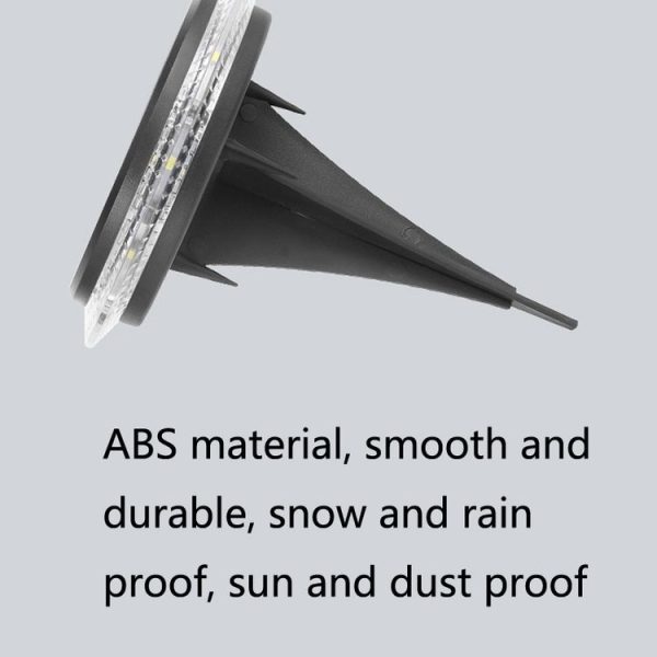 8 LED Solar Outdoor Waterproof Transparent Buried Light (Round-White Light) - Image 5