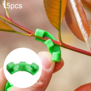 15 PCS HF-09 Plant Bending Control Growth Training Clip Garden Decoration (Green)