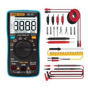 ANENG AN8009 NVC Digital Display Multimeter, Specification: Standard with Cable (Blue)