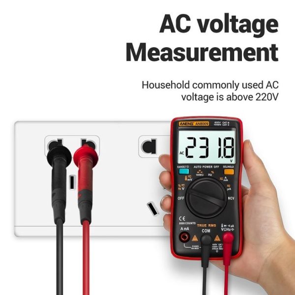 ANENG AN8009 NVC Digital Display Multimeter, Specification: Standard with Cable (Blue) - Image 7