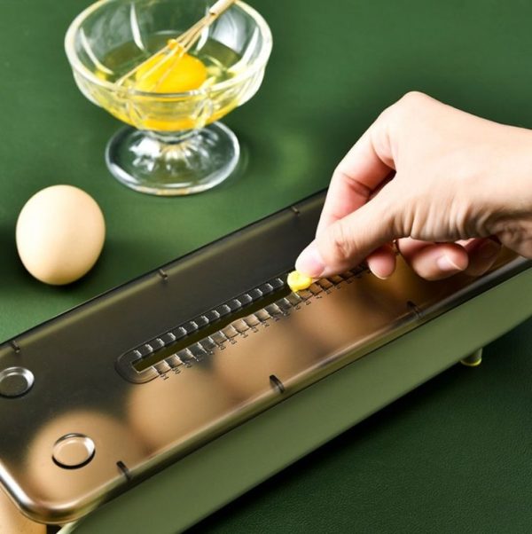 Automatically Fill The Egg Storage Box Refrigerator Fresh-Keeping Box (Bean Green) - Image 3