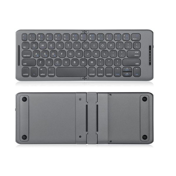 B088 65 Keys Portable Folding Bluetooth Keyboard (Pearley Gray) - Image 2