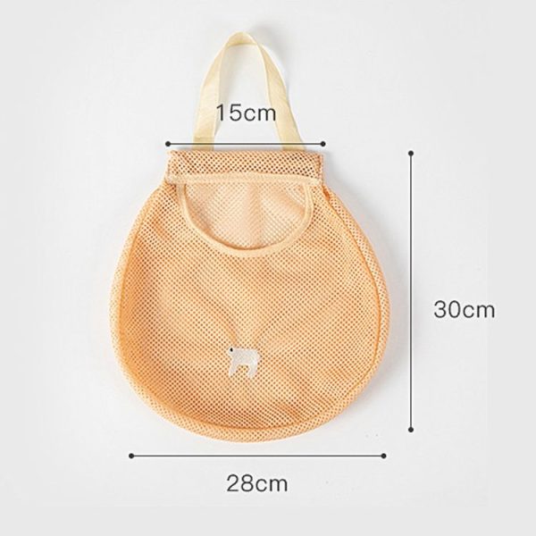 Yq007 Kitchen Multi-Function Wall Hanging Fruits And Vegetables Storage Bags Portable Hollow Mesh Bag (Blue) - Image 3