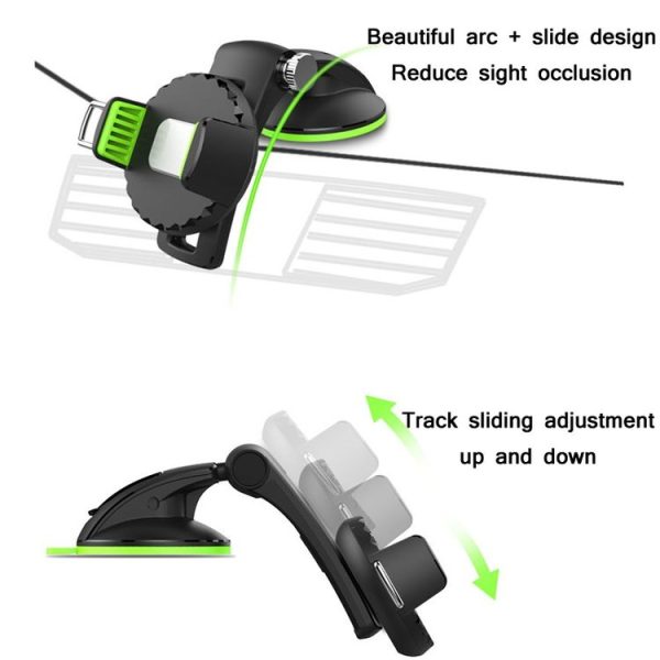 Car Diamond Suction Cup Mobile Phone Holder (Black) - Image 4