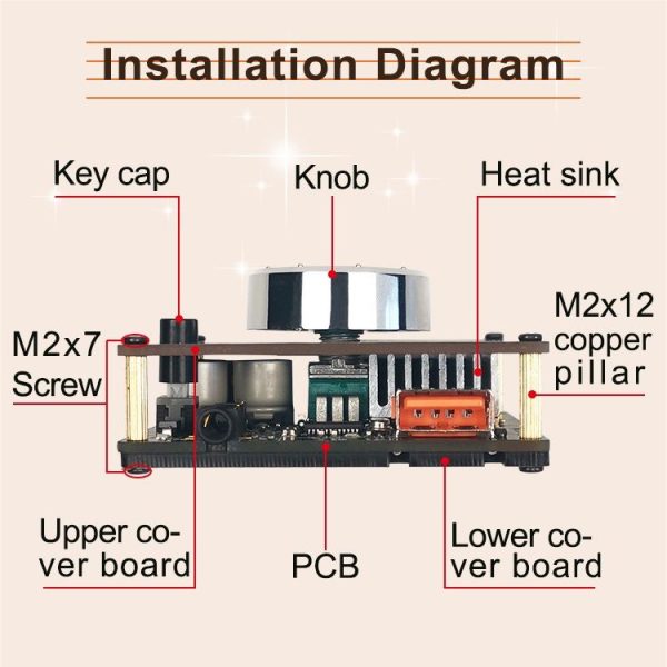 ZK-502M Stereo Bluetooth Digital Power Amplifier Motherboard - Image 5