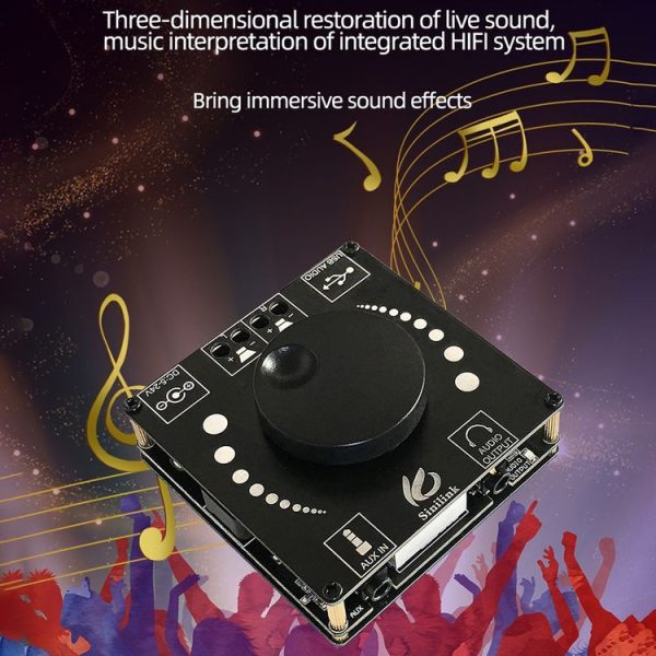 Sinilink AP50H HiFi 2.0 Stereo Bluetooth Digital TPA3116D2 Power Amplifier Board (PCB) - Image 7