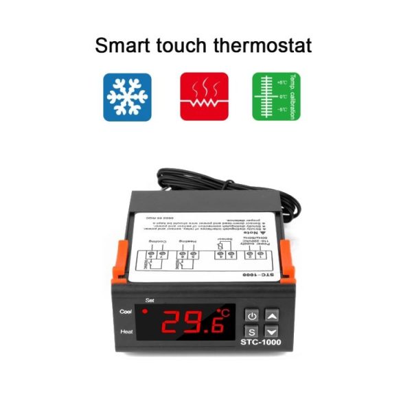 STC-1000 Aquarium Incubation Seafood Machine Electronics Number Microcomputer Temperature Controller Switch (12V) - Image 4