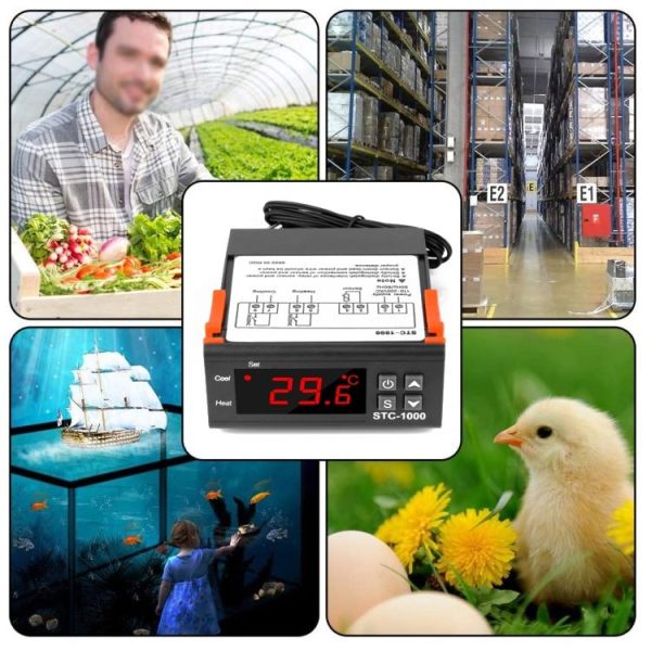 STC-1000 Aquarium Incubation Seafood Machine Electronics Number Microcomputer Temperature Controller Switch (12V) - Image 7