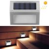 6 LED Solar Stainless Steel Stair Ladder Lamp Wall Light (Warm Light)