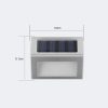 6 LED Solar Stainless Steel Stair Ladder Lamp Wall Light (Warm Light) - Image 2