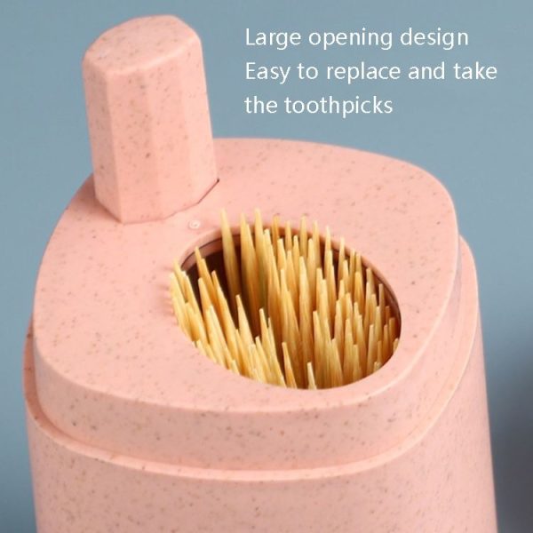 MS-263 Press Toothpick Box Kitchen Gadget (Blue Yellow) - Image 4