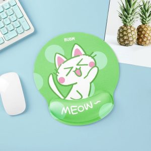 BUBM KTSBD-C Cartoon Wrist Guard Mouse Pad (Cat)
