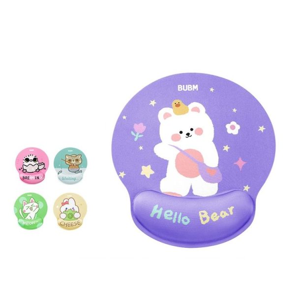 BUBM KTSBD-C Cartoon Wrist Guard Mouse Pad (Cat) - Image 2