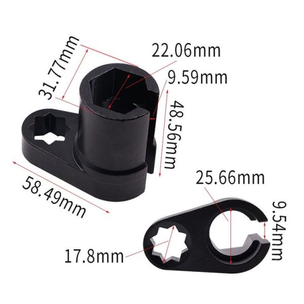 22mm Car Oxygen Sensor Sleeve Disassembly Wrench Tool (1 / 2 inch Plum Angle) - Image 2