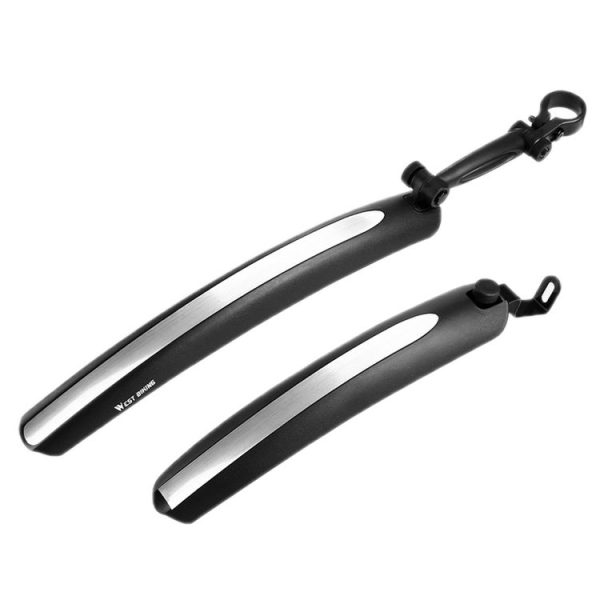 WEST BIKING YP0714018 Bicycle Folding Reflective Mudguard (Black)