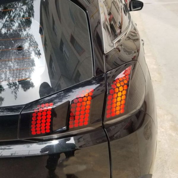 5 PCS Car Honeycomb Tail Lamp Film Universal Personality Modified Light Film Sticker (Bright Black) - Image 4