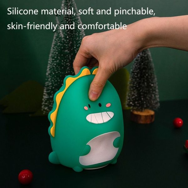 Bedroom Cartoon Dinosaur Silicone Sensor Night Light (Green) - Image 4