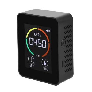 XY-T01 Temperature Humidity Display CO2 Meter Carbon Dioxide Air Quality Detector (Semiconductor Black)