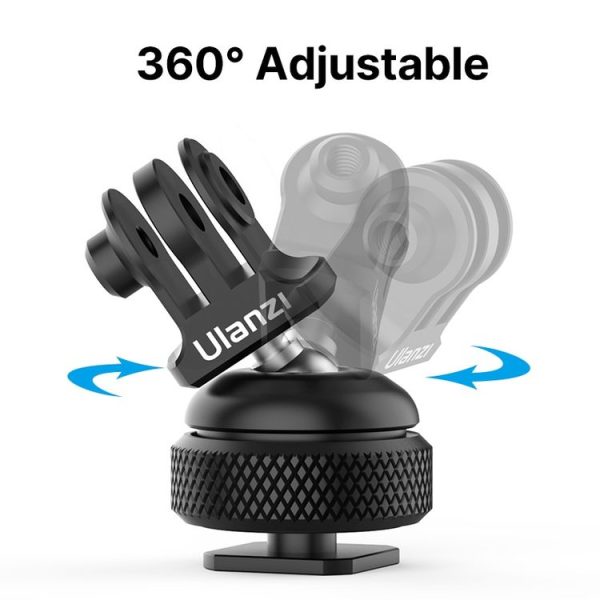 Ulanzi GP-6 Cold Shoe Mount Base Ballhead Adapter (Black) - Image 3