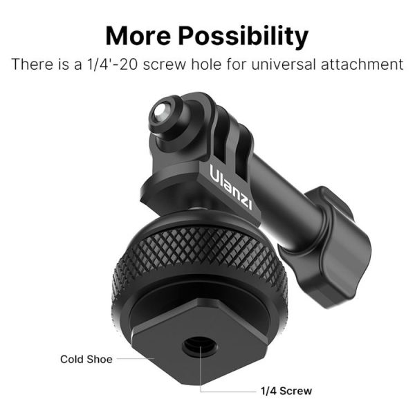 Ulanzi GP-6 Cold Shoe Mount Base Ballhead Adapter (Black) - Image 4