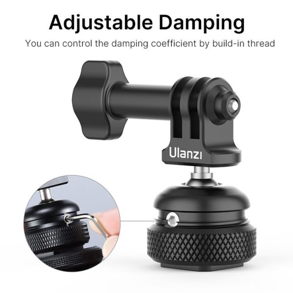 Ulanzi GP-6 Cold Shoe Mount Base Ballhead Adapter (Black) - Image 5