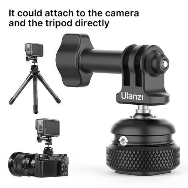 Ulanzi GP-6 Cold Shoe Mount Base Ballhead Adapter (Black) - Image 6