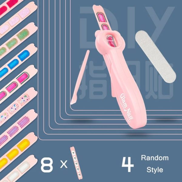 DIY Push Type Glam Nail Machine Girl Dressing Toy (Box Packed) - Image 2