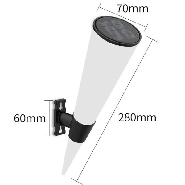 N231 Circular Cone Solar Wall Lamp Outdoor Garden Landscape Light, Style: String Lights - Image 2