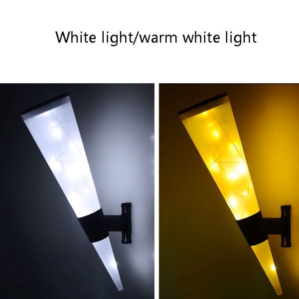 N231 Circular Cone Solar Wall Lamp Outdoor Garden Landscape Light, Style: String Lights - Image 3