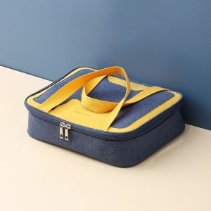 WORTHBUY Thickened Aluminum Foil Lunch Box Insulation Bag, Style: Medium (Dinner Plate Bag)
