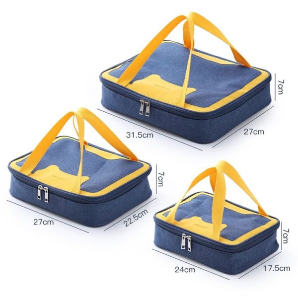 WORTHBUY Thickened Aluminum Foil Lunch Box Insulation Bag, Style: Medium (Dinner Plate Bag) - Image 2
