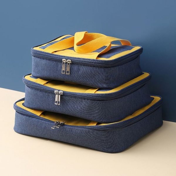 WORTHBUY Thickened Aluminum Foil Lunch Box Insulation Bag, Style: Medium (Dinner Plate Bag) - Image 3