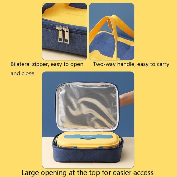 WORTHBUY Thickened Aluminum Foil Lunch Box Insulation Bag, Style: Medium (Dinner Plate Bag) - Image 4