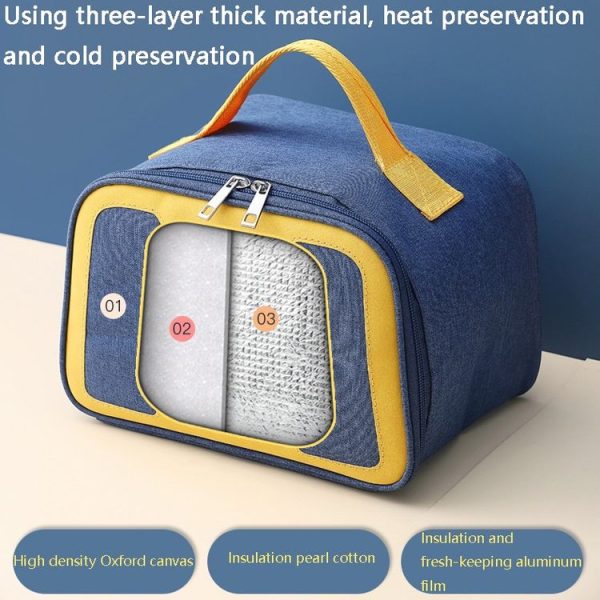 WORTHBUY Thickened Aluminum Foil Lunch Box Insulation Bag, Style: Medium (Dinner Plate Bag) - Image 5