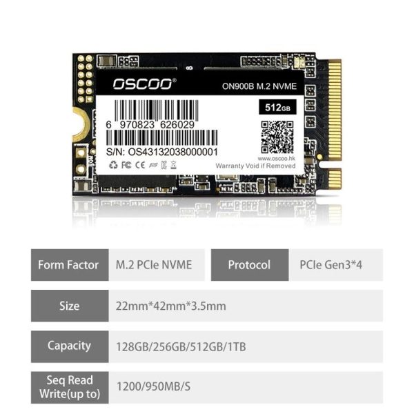 OSCOO ON900B 3x4 High-Speed SSD Solid State Drive, Capacity: 128GB - Image 7