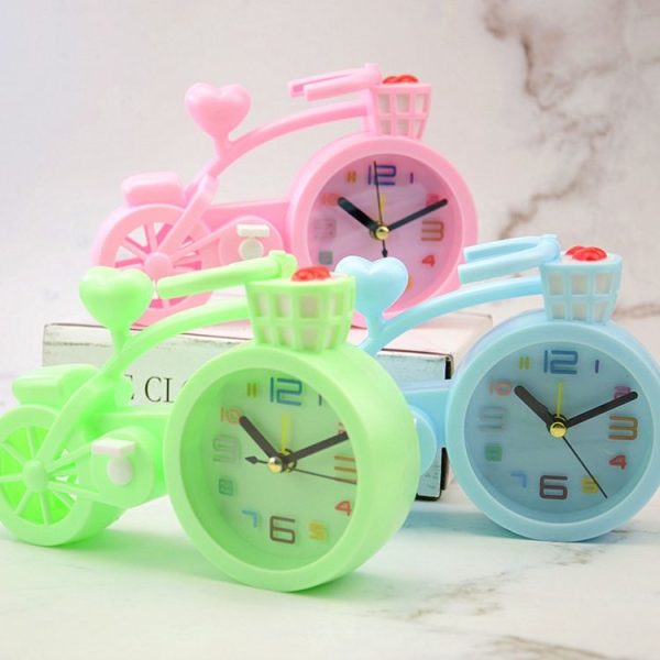 Bicycle-shaped Desktop Alarm Clock Student Gifts (Light Blue) - Image 2