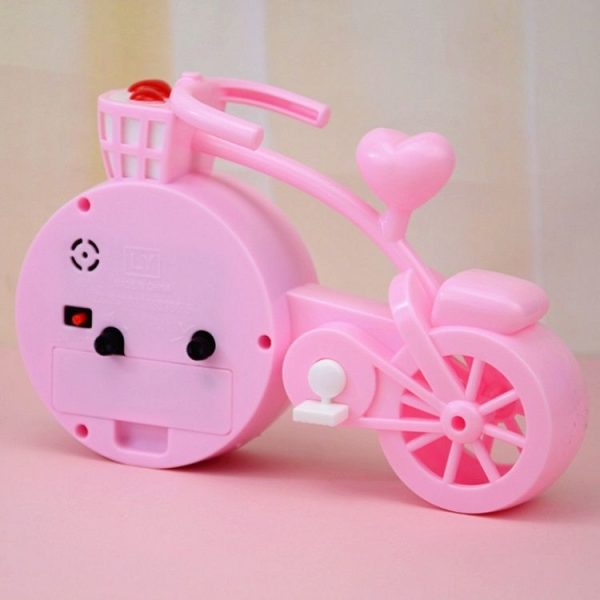 Bicycle-shaped Desktop Alarm Clock Student Gifts (Light Blue) - Image 4