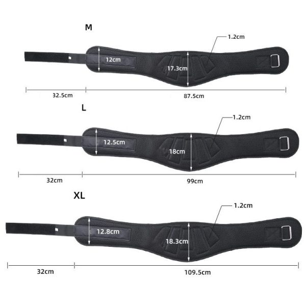 Sports Waist Support Squat Weightlifting Training Belt, Size: L (Black) - Image 3