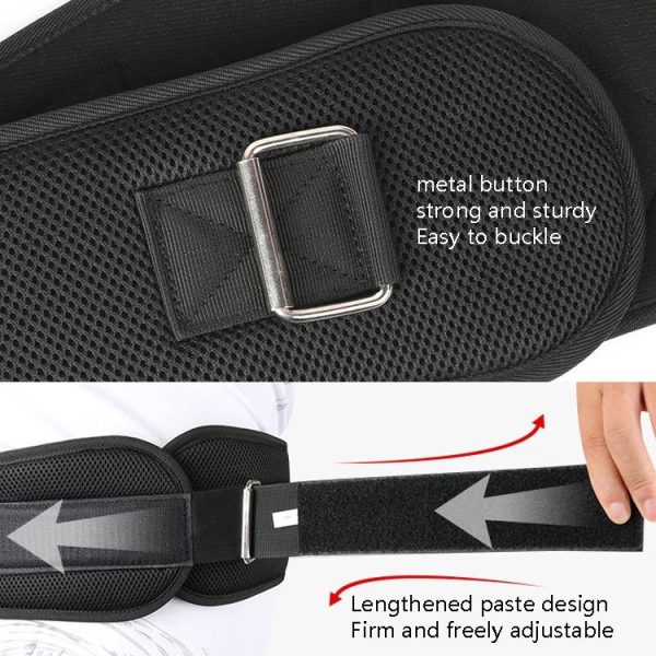 Sports Waist Support Squat Weightlifting Training Belt, Size: L (Black) - Image 6