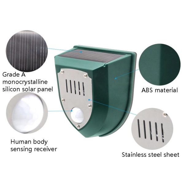N911M Solar Rouse Alarm Lamp Infrared Induction Animal Drive - Image 4