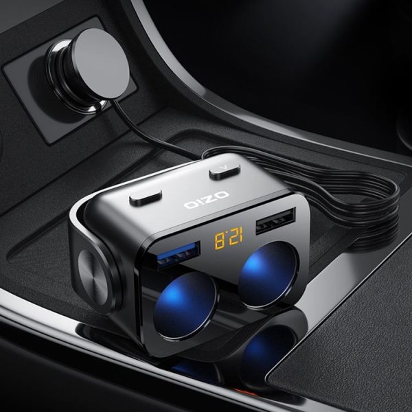 Ozio Car Charger Cigarette Lighter Conversion Plug, Model: Y48QA Black All Agreement Flash Charge - Image 2